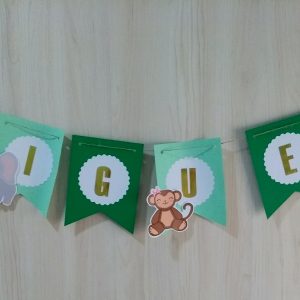 Banderines con nombre personalizado - Selva