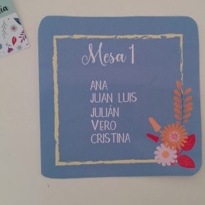 Carteles asientos bodas