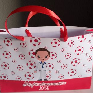 Bolsa de Comunión personalizada de niños de fútbol