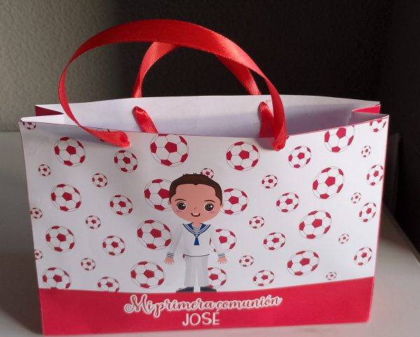 Bolsa de Comunión personalizada de niños de fútbol