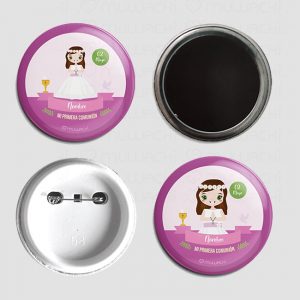Chapa comunión personalizada niña