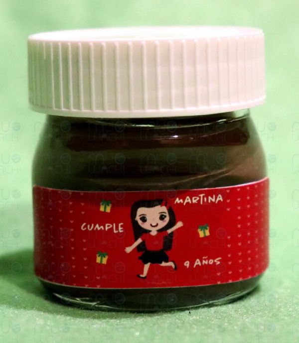 Etiquetas para mini nutellas personalizadas