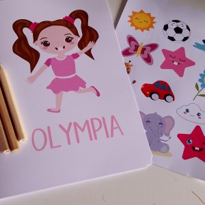 Pack libreta infantil con pegatinas y pinturas