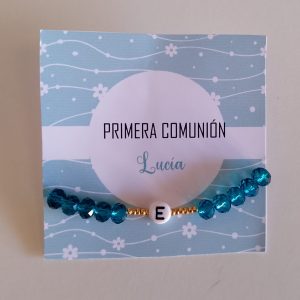 Pulsera de cuentas personalizada con inicial