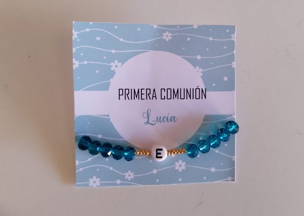 Pulsera de cuentas personalizada con inicial