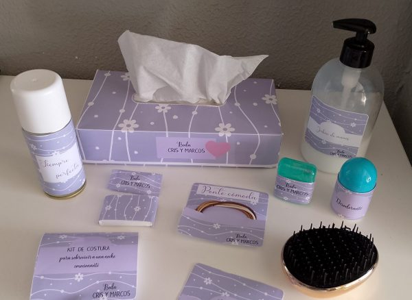 Kit Papeleria Cesta Aseo Boda (Pide presupuesto personalizado)