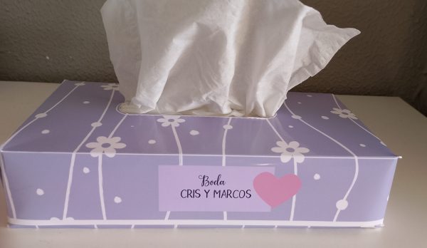 Caja de pañuelos personalizada