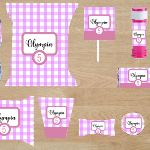 Kit Mesa Dulce personalizada - Modelo Vichy (Pide presupuesto)