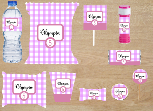 Kit Mesa Dulce personalizada - Modelo Vichy (Pide presupuesto)