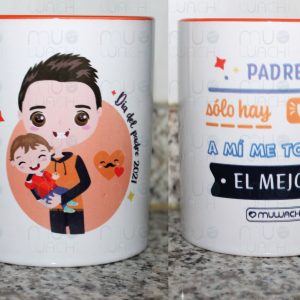 Taza Día del padre ilustración personalizada