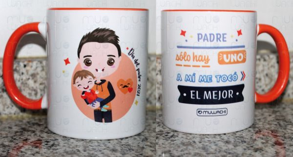 Taza Día del padre ilustración personalizada