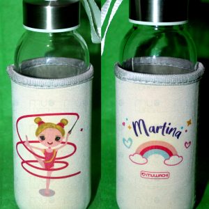 Botella de Cristal con Funda de Neopreno - Modelo Bailarina 400ml