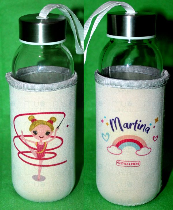 Botella de Cristal con Funda de Neopreno - Modelo Bailarina 400ml