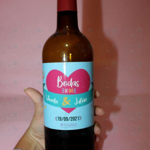 Etiquetas botella de vino