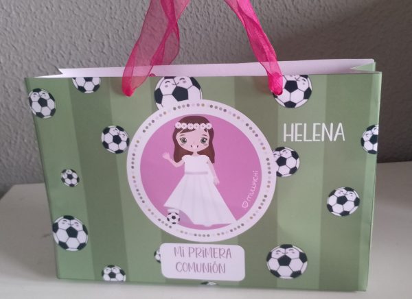 Bolsa de comunión personalizada de fútbol