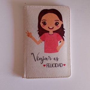 Funda pasaporte simil piel personalizada
