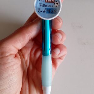 Boligrafo personalizado "Mi papá futbolero es el mejor"