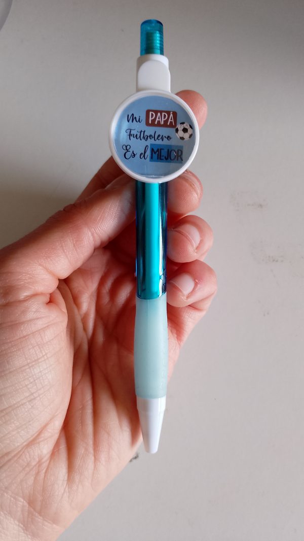 Boligrafo personalizado "Mi papá futbolero es el mejor"