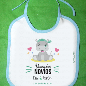 Babero Personalizado para Boda con Animalitos