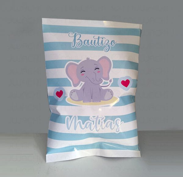 Bolsas patatas para rellenar personalizadas - Modelo Elefante
