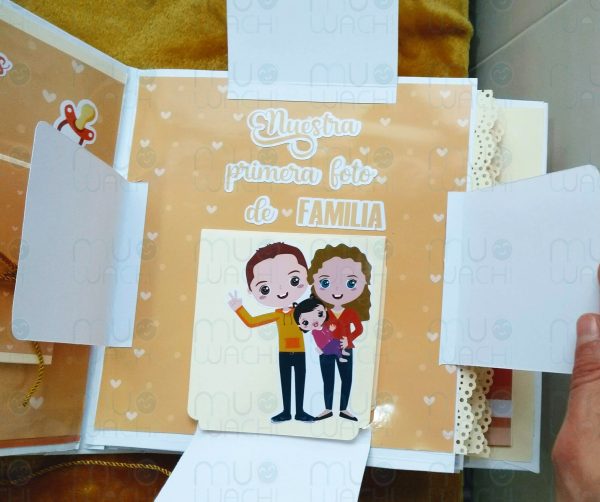 álbum embarazo personalizado con desplegables