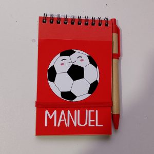 Libreta balón de futbol personalizada