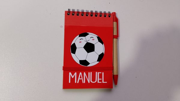 Libreta balón de futbol personalizada