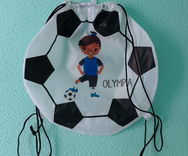Mochila de cuerdas de fútbol personalizada