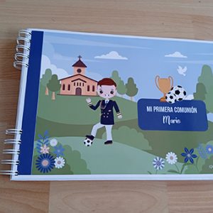 Libro de firmas Comunión personalizado Fútbol niño