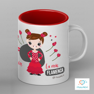 Taza baile personalizada niña flamenca