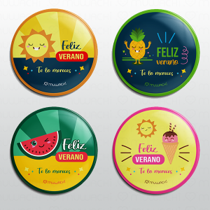 Chapa personalizada con mensaje verano