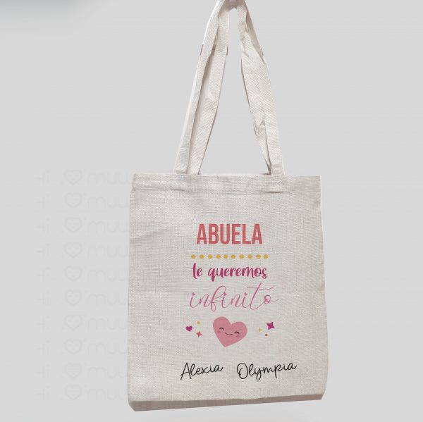 Bolsa personalizada abuela te queremos