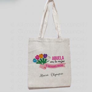 Bolsa personalizada abuela eres la mejor