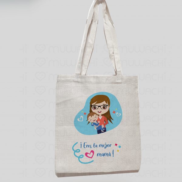 Bolsa personalizada eres la mejor mamá