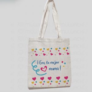 Bolsa personalizada eres la mejor mamá