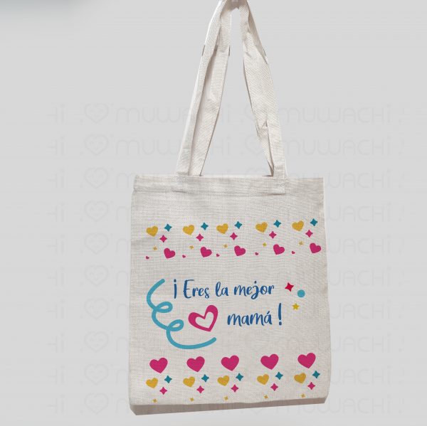 Bolsa personalizada eres la mejor mamá