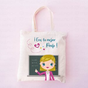Bolsa profesor con avatar personalizado