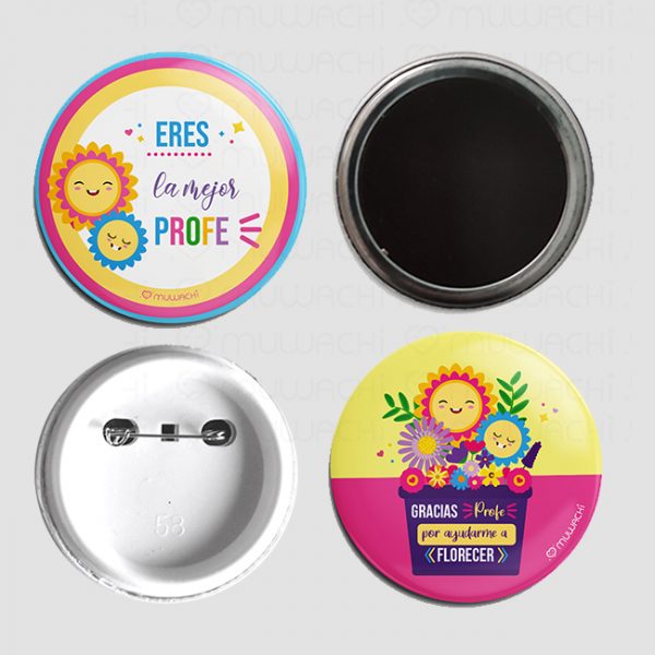 Chapa personalizada gracias profe