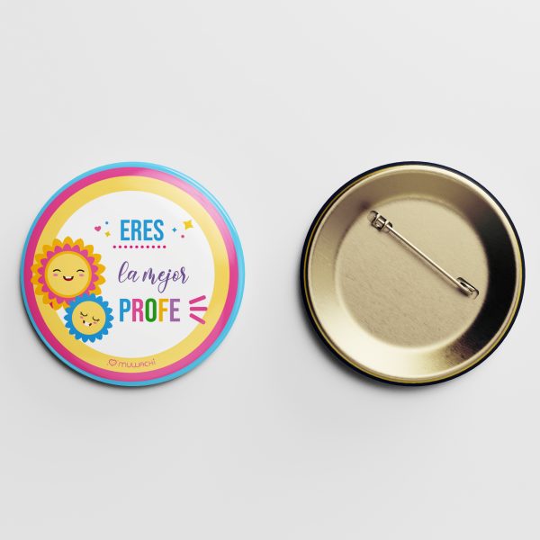 Chapa personalizada eres el mejor profe