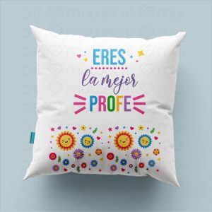 Cojín profesores personalizado eres el mejor profe