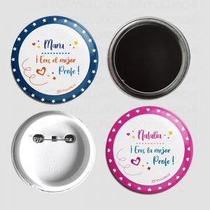 Chapa personalizada con nombre eres la mejor profe