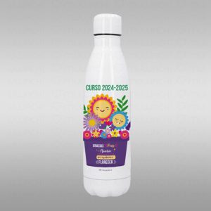 Botella Termo profe personalizado gracias