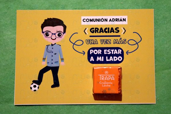 Tarjeta agradecimiento Comunión