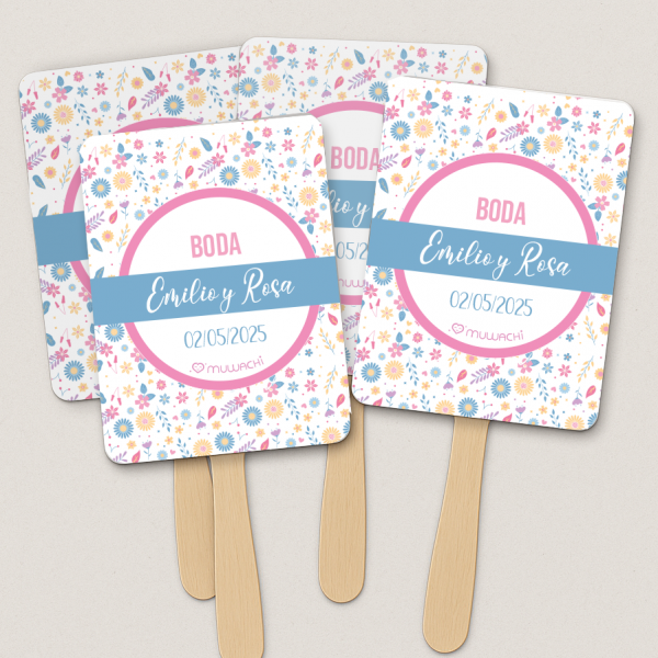 Pai Pai boda personalizado Flores