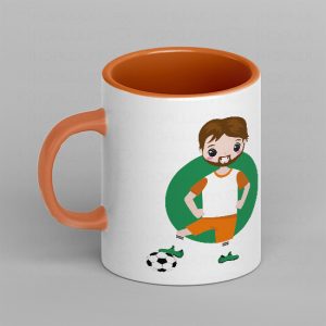 Taza personalizada con nombre entrenador de fútbol