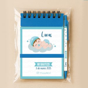 Libreta Personalizada para Bautizo bebé