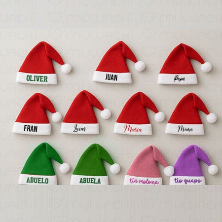 Gorros de Navidad personalizados