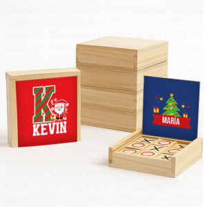 juego 3 en raya navideño personalizado